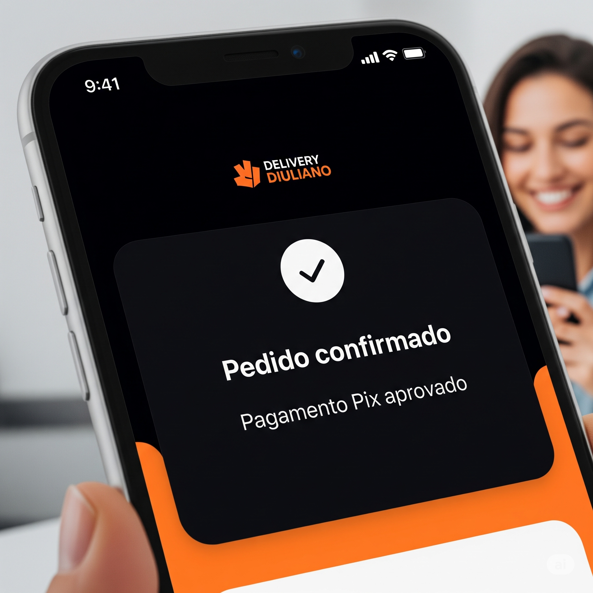 Preview do cardápio digital Delivery Diuliano no celular